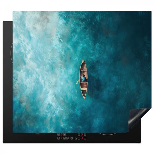 Protection plaque induction - Bateau - Eau - Bleu