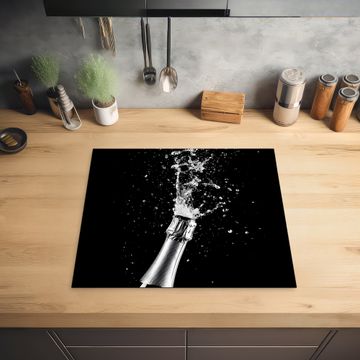 Protection plaque induction - Champagne - Noir - Éclaboussures - Éclatement