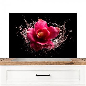 Fond de hotte - Fleurs - Rose - Eau - Noir - Botanique - Nature