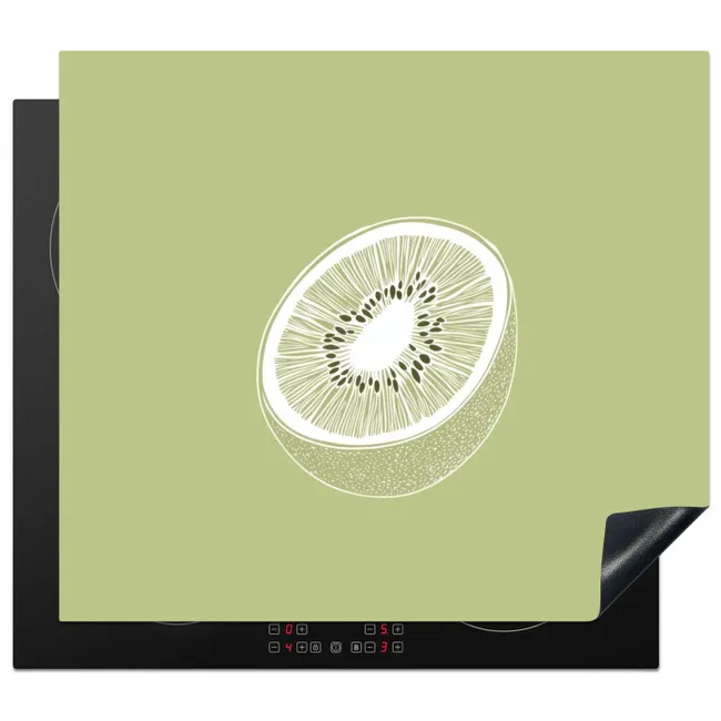 Vinyle de protection contre l'induction 3mm - Kiwi - Dessin au trait - Minimaliste - Vert