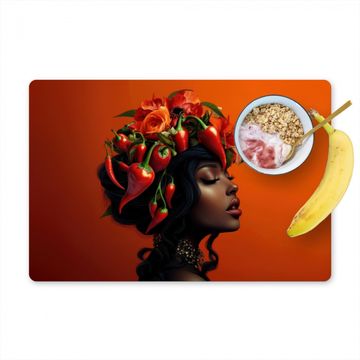 Sets de table - Femme - Piments - Fleurs