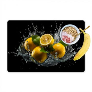 Sets de table - Citron - Fruit - Jaune - Noir