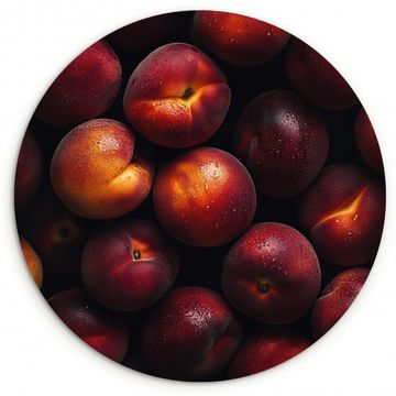 Tableau rond - Fruits - Gros plan - Nectarines