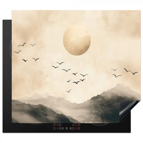 Protection plaque induction - Paysage - Japandi - oiseau