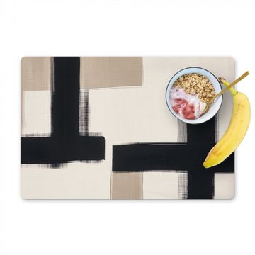 Sets de table - Noir - Abstrait - Japandi