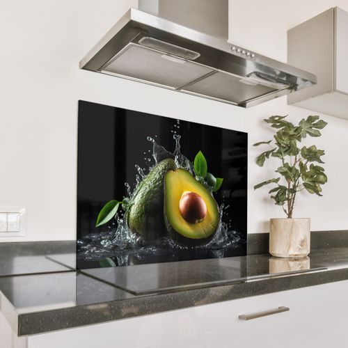Fond de hotte - Avocat - Légume - Feuille - Eau - Noir - Vert