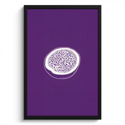Cadre Photo - Fruit de la passion - Graines - Violet - Minimaliste