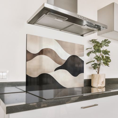 Fond de hotte - Vagues - Abstrait - Beige