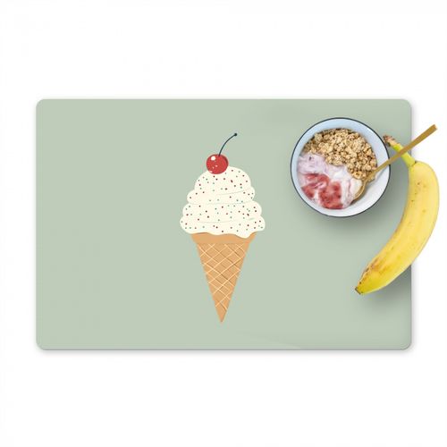 Sets de table - Illustration - Glace - Mouchetures - Cerise