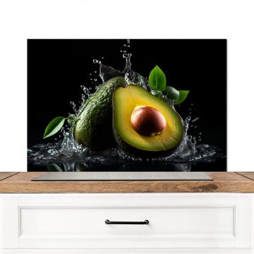 Fond de hotte - Avocat - Légume - Feuille - Eau - Noir - Vert