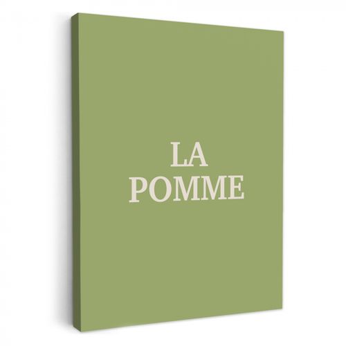 Tableau sur toile - Pomme - Vert - Minimaliste