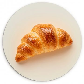 Tableau rond - Croissant - Pain - Beige
