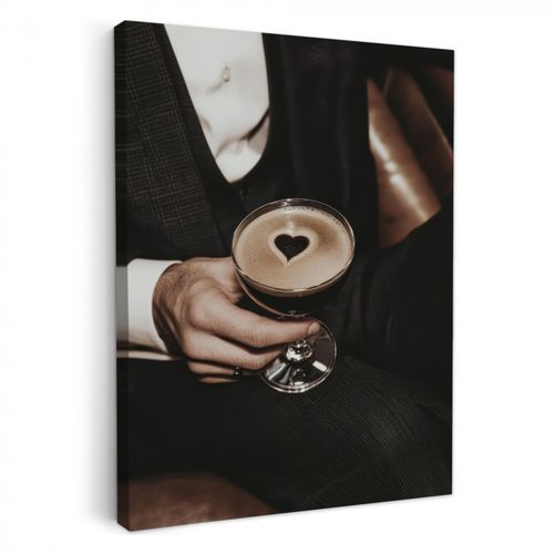 Tableau sur toile - Coeur - Cocktail - Espresso Martini - Main