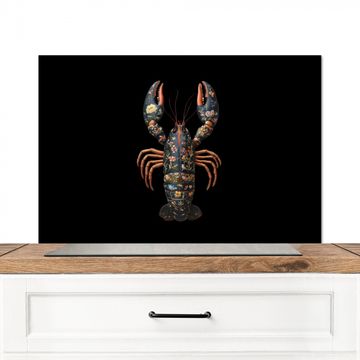 Fond de hotte - Cancer - Noir - Motif floral - Artistique
