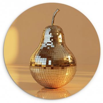 Tableau rond - Or - Disco - Paillettes - Poire