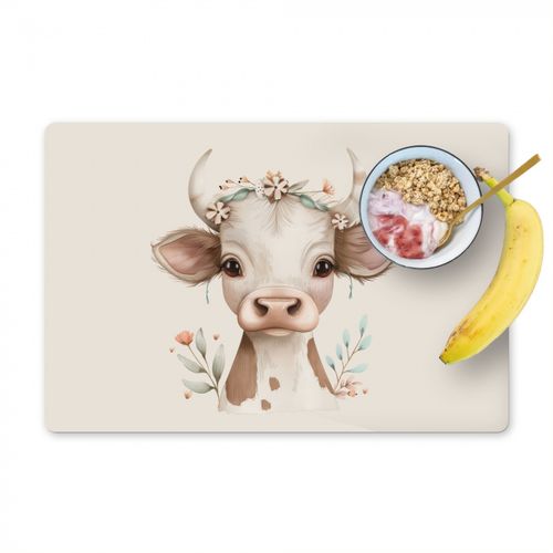 Sets de table - Vache - Bohème - Veau - Fleurs