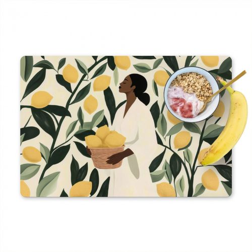 Sets de table - Femme - Panier - Citrons - Feuilles