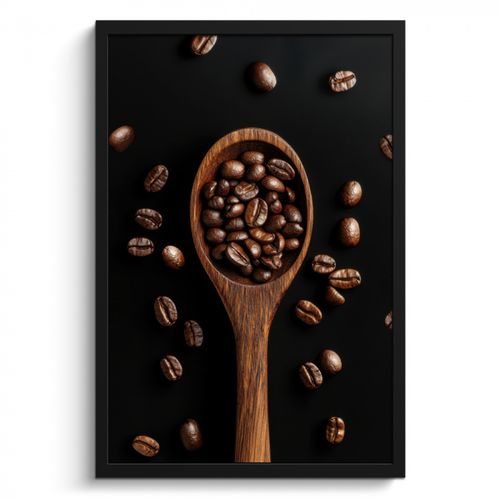 Bois - Noir - Grains de café