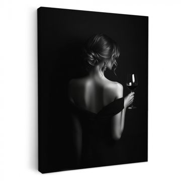 Tableau sur toile - Femme - Vin - Robe