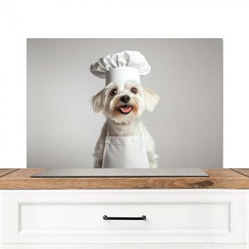 Fond de hotte - Chien - Blanc - Cuisinier