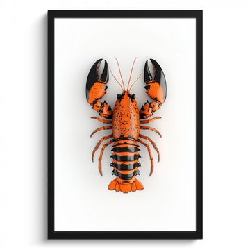 Cadre Photo - Homard - Noir - Motif floral - Artistique