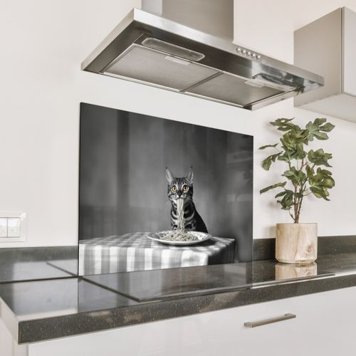 Fond de hotte - Bengal - Chat - Nappe - Noir - Blanc - Animal