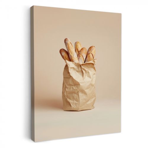 Tableau sur toile - Baguette - Pain - Baguette - Beige