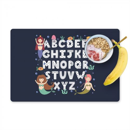 Sets de table - Illustration de l'alphabet avec des sirènes