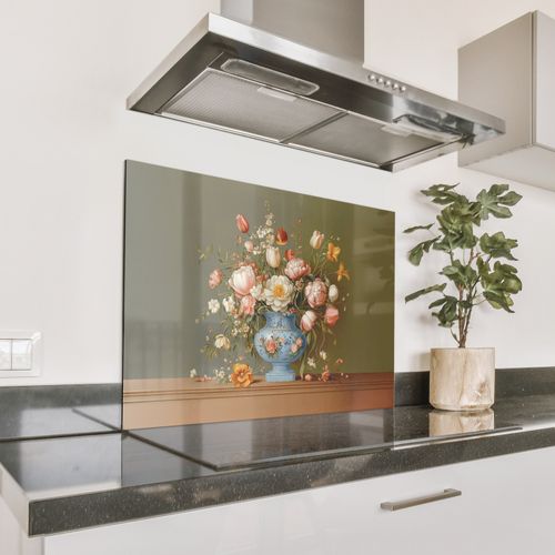 Fond de hotte - Neutre - Fleurs - Bouquet - Vase