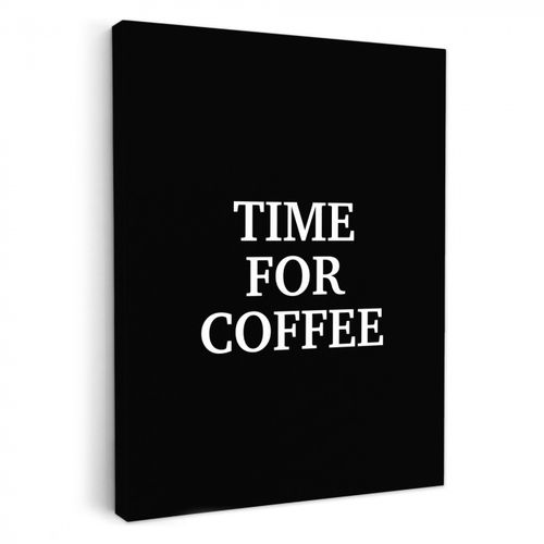 Tableau sur toile - Citations - Lettres - Café - Noir