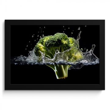 Cadre Photo - Brocoli - Vert - Eau - Noir