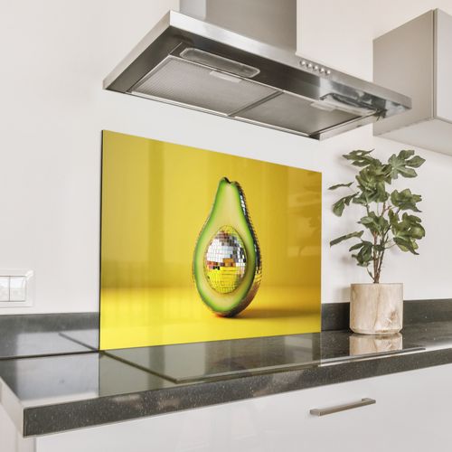 Fond de hotte - Avocado - Discoball - Jaune - Paillettes