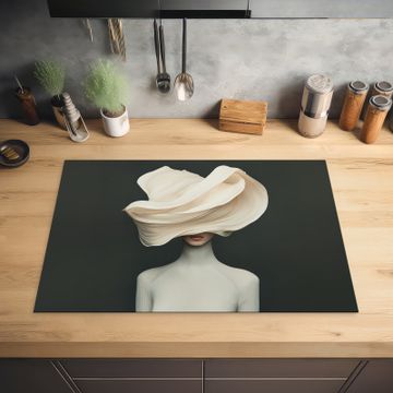 Protection plaque induction - Femme - Beige - chapeau