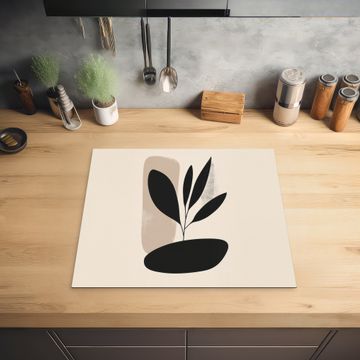 Protection plaque induction - Plante - Beige - Japandi