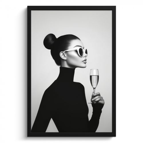 Cadre Photo - Femme - Champagne - Moderne