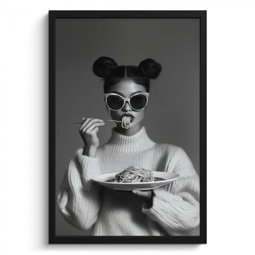 Cadre Photo - Femme - Pâtes - Lunettes de soleil