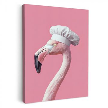 Tableau sur toile - Flamant - Rose - Toque - Oiseau
