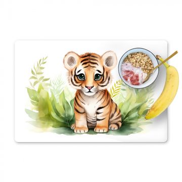 Sets de table - Tigre - Plantes - Enfant - Aquarelle - Vie sauvage