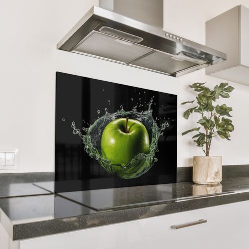Fond de hotte - Pomme - Vert - Fruit - Eau - Noir