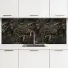 Zwart - Marmer - Goud - Nerf keuken achterwand 2 middel 871 -3d