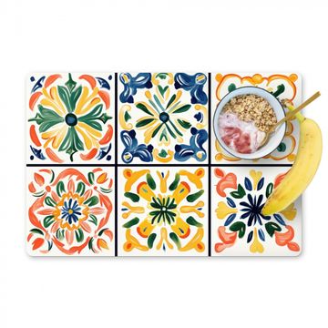 Sets de table - Espagnol - Carreaux - Céramique - Fleurs