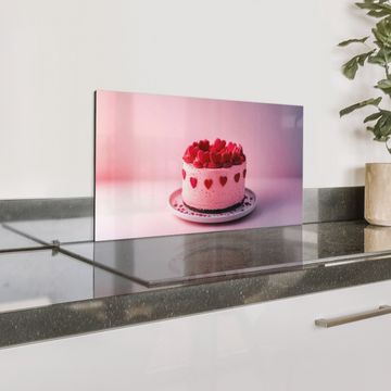 Fond de hotte - Gâteau - Coeur - Rose