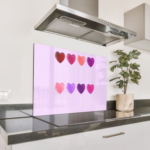 Fond de hotte - Sucette - Coeur - Rose - Bonbons