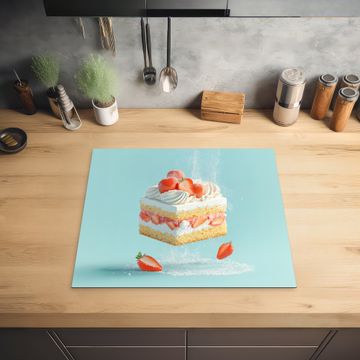 Protection plaque induction - Crème fouettée - Gâteau - Bleu - Aliments