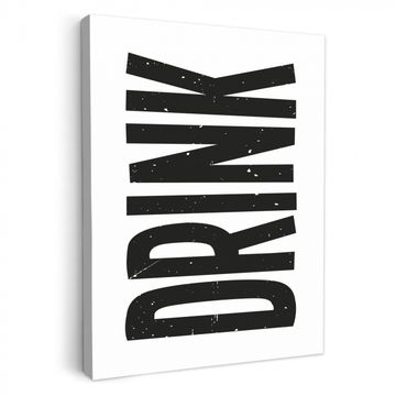 Tableau sur toile - Boisson - Noir - Blanc - Décoration