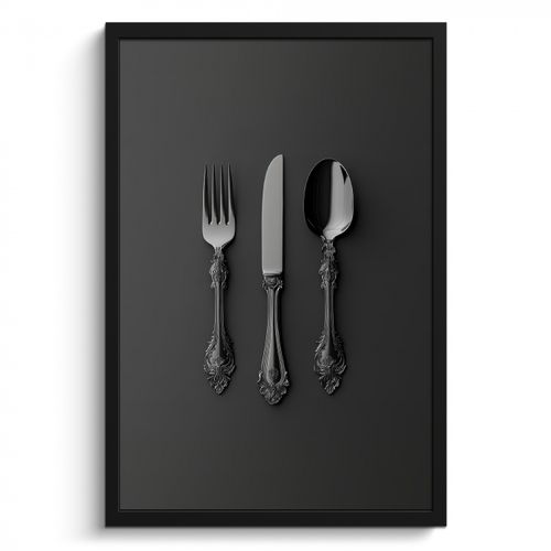 Cadre Photo - Couverts - Noirs
