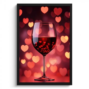 Cadre Photo - Rouge - Vin - Coeurs