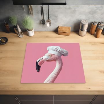 Protection plaque induction - Flamant - Rose - Toque - Oiseau