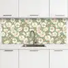Bloem - Art nouveau - Design keuken achterwand 2 middel 871 -3d