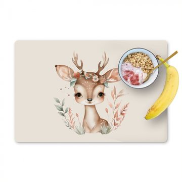 Sets de table - Cerf - Bohème - Fleurs - Animaux de la forêt